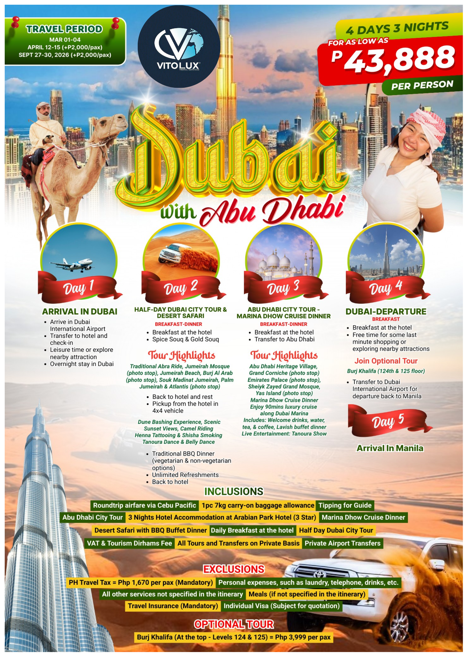 Dubai 4D3N adventure